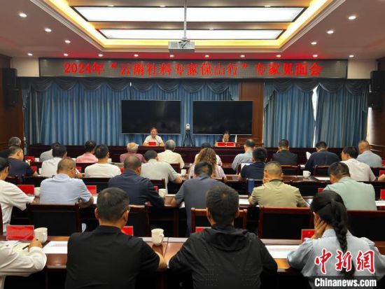图为2024年“云南社科专家保山行”调研咨询活动专家见面会现场。时文枝 摄 图为2024年“云南社科专家保山行”调研咨询活动专家见面会现场。时文枝 摄